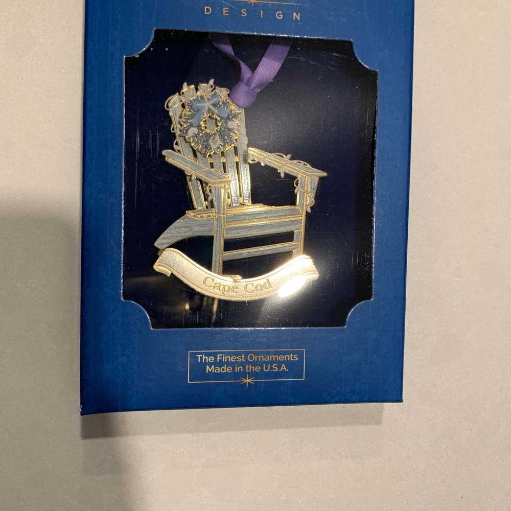 Cape Cod Blue and Gold Holiday Ornament / by Beacon Design